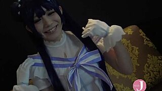 cum with me, japanese cosplayer creampied doggystyle!