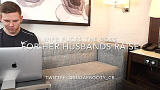 I, bbw wife sugarbooty, fuck my husbands boss steve rickz for a raise