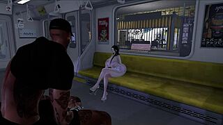 i love how that busty slut gets surprised by big cock on train