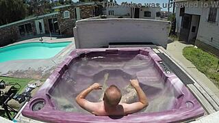 Dayanara Sizzles in Hot Tub POV Action