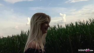 I'm stunned by German scout picking up 18-year-old Lara for street casting fuck