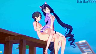 i'm watching pecorine, karyl, and yuuki in intense hentai sex