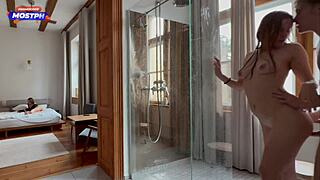 She Joined The Amateur Group Fuck In The Shower