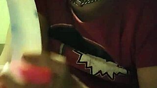 Video from months ago playing with my star dildo in thong