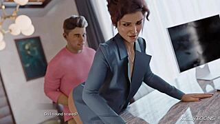 boss gets fucked by janitor in office