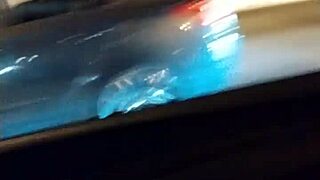 Peruvian brunette shows big tits in São Paulo traffic