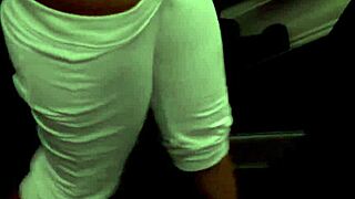 Blonde girlfriend performs sports and blowjob in the gym!