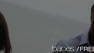 Hot couple Veronica Rodriguez and Rocco Reed fuck by the fire.