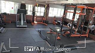 spfam step sister catches step bro masturbating suggestively