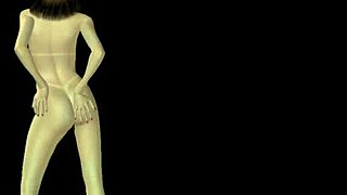 In this 3d cartoon, a beautiful girl strikes sexy poses in various positions