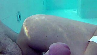 Stepdaughter Helps Masturbate in Public Pool After Cock Flash