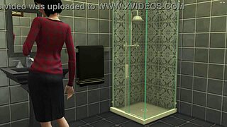 Japanese stepmom catches stepson jerking, then fucks him hard