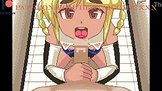 ichigo-chan gets doggystyle in game center