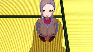 cute girl in sexy maid costume teases my big cock in 3d hentai.