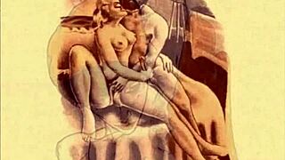 vintage erotic art collection with stunning retro anime visuals