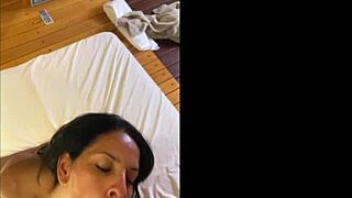 Morena Kel Abate's quick blowjob made me finish fast in front of her husband!