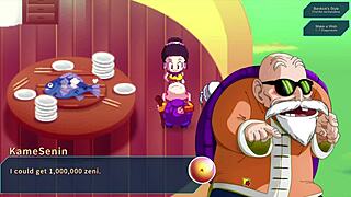 Chi Chi Teases Roshi With A Handjob In Kame Paradise 2