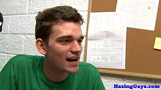 Damn! Hazing Twinks Assfuck and Cum All Over Each Other in Wild Dorm Action!