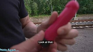 Damn! Mia Trejsi Fucks Pussy With Dildo Outdoors!