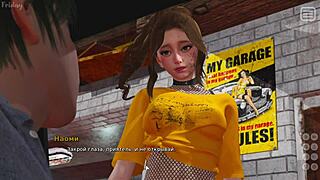 pretty college slut bullies her lover with cock in this horny cartoon game