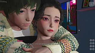 pretty college slut bullies her lover with cock in this horny cartoon game