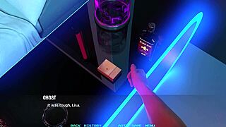 What’s behind Movie Night with Cute Busty Blonde in 3D Triangle 20?