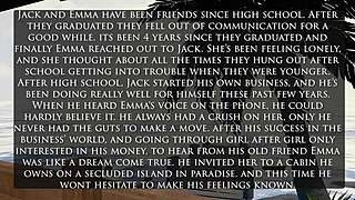 Jack and Emma get spanked in a paradise hentai scene