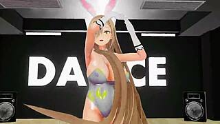 i love watching ichinose asuna undress and dance in her bunny outfit, those big boobs bouncing 😍