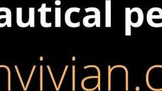 naughty redhead babe undresses showing tan lines and shaved pussy in nautical striptease.