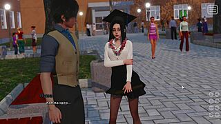 pretty college slut bullies her lover with cock in this horny cartoon game