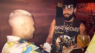 Twink bent over for bareback monster cock doggystyle as Christmas gift. 🎄🍆