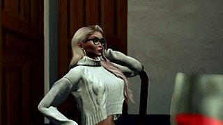 Who screams louder in Scream 25 parody blowjob scene?