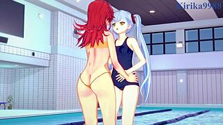 Ruri Hoshino And Festenia Muse Engage In Intense Lesbian Play In This Hentai Scene