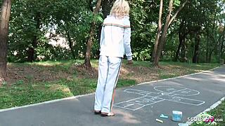 Wow! German Teen 18+ Gives Bj On Playground!