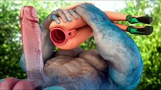 horny bitch takes huge cock in her ass for anal creampie 😈