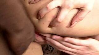 I, the blonde slut, take a huge black dik in my ass