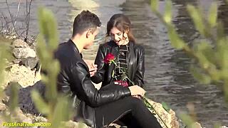 shy teen 18+ gets her tight anus stretched by monster cock! 😱