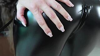 Amazon Femdom Punishes Sub With Rimming In Latex Body Suit