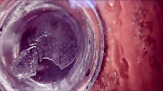 stepsister toys with stepmom's dildo in shower, nearly caught