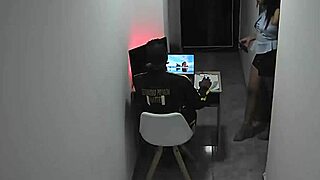 so i got the shy security guard to film porn, total mess