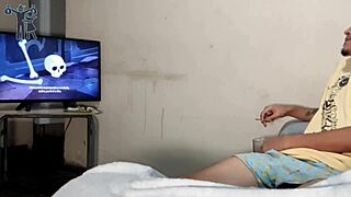 young guy catches monster cock when it's out, subtitled