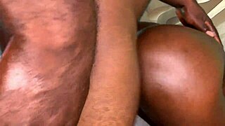 ebony teen with big ass gets spanked hard, screaming from tight pussy