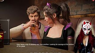 kate in sexy maid costume