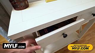 Hey, check this hot strip show and intense blowjob before pounding stepmom!