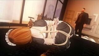 Busty Maid Delivers Intense Bondage Service to Boss.