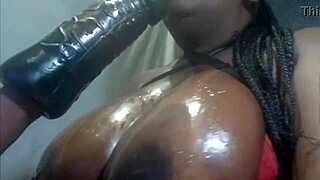 Deepthroat Gagging On Huge Oiled Cock Like A Whore!
