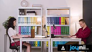 Joymii - sexy nikki fox wants to live an office fantasy with her colleague.