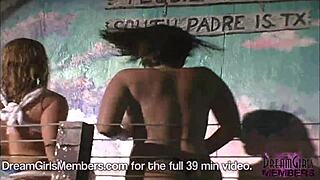 College girls flash during spring break