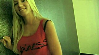 Perky Blonde Girlfriend Rides Cock In Close Up, Teasing To Cumshot