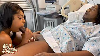 Mia Mercy in the hospital, teasingly collecting my semen sample?